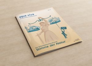 Zeitschrift aqua viva mit Justitia auf dem Cover.